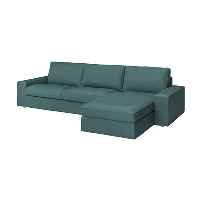 Sofa 4-sjed i lenjivac, Kelinge tirkiznosiva