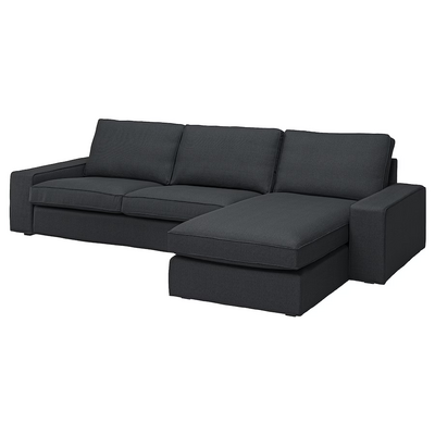 Sofa 4-sjed i lenjivac, Tresund boja antracita