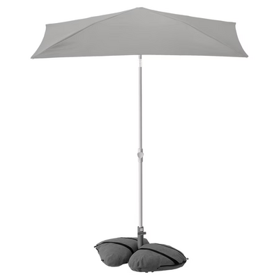Suncobran s postoljem, siva/tamnosiva, 150x100 cm