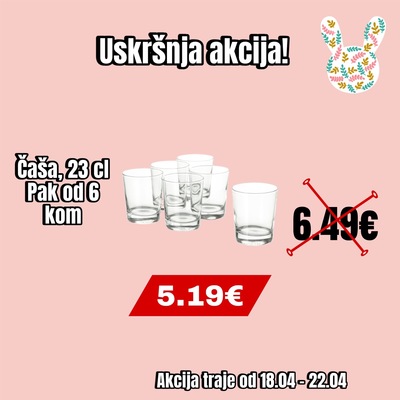 Čaša, bistro staklo 23 cl