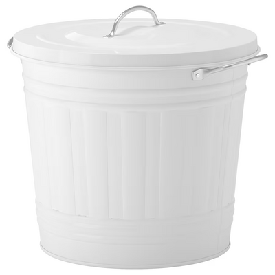 Kanta s poklopcem, bijela, 16 l