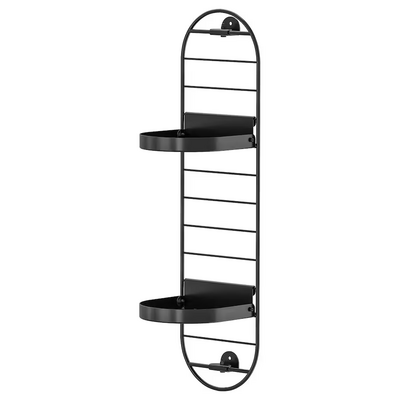 Zidni stalak za biljke, crna, 54 cm
