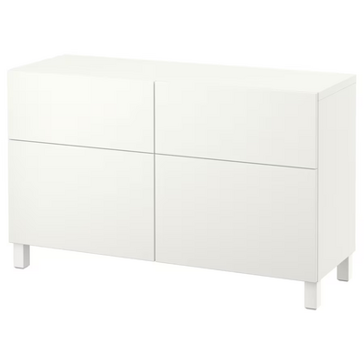 Komb.odlaganje s vratima/fiokama, bijela/Lappviken/Stubbarp bijela, 120x42x74 cm