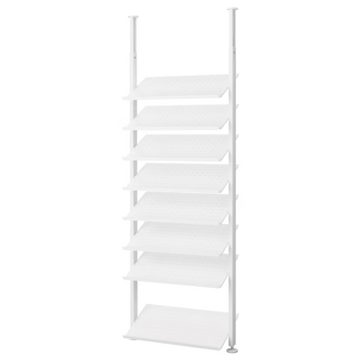 Otvorena komb. za odlaganje, bijela, 92x36x222-350 cm