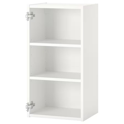 Zidni element s 2 police, bijela, 40x30x75 cm
