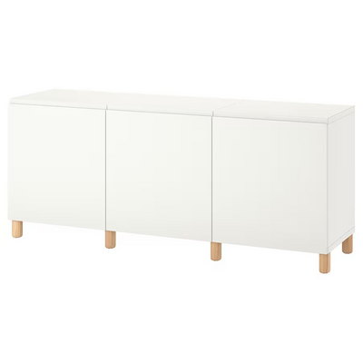 Kombin. odlaganje s vratima, bijela/Västerviken/Ullarp bijela, 180x42x74 cm