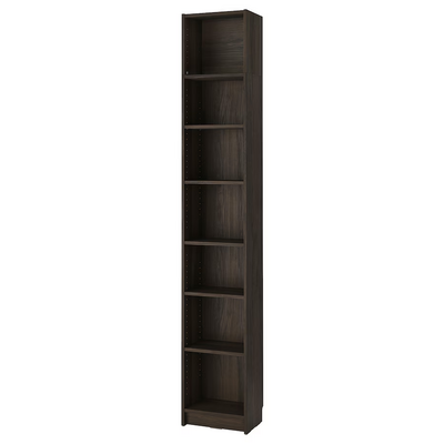 Biblioteka s vis.dod.elementom, tamnosmeđa im. hrastovine, 40x28x237 cm