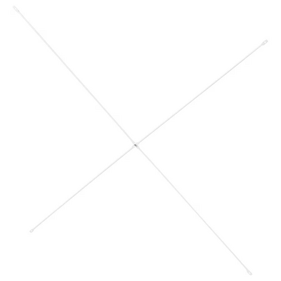 Ukrštena potpora, bijela, 80 cm