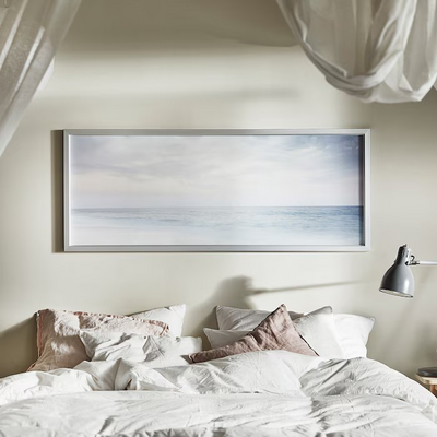 Slika u ramu, mirno more/boja aluminijuma, 140x56 cm