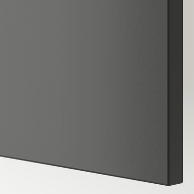 TV stalaža s vratima, bijela/Lappviken/Stubbarp tamnosiva, 120x42x74 cm