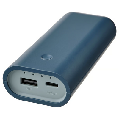 Prenosni punjač, plava, 5200 mAh