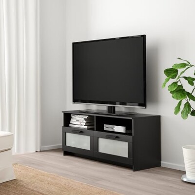 TV stalaža, crna, 120x41x53 cm