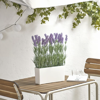 Veštačka biljka sa saksijom, unutra/spolja lavanda