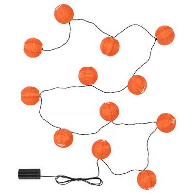 LED lanac s 12 svjetala, napolju/na baterije narandžasta