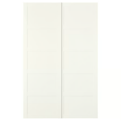 Par kliznih vrata, bijela, 150x236 cm