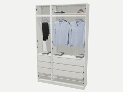Garderober 150x37x236 cm