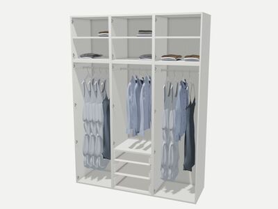 Garderober 180x57x241 cm