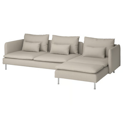 Sofa 4-sed i lenjivac, Fridtuna svijetlobež