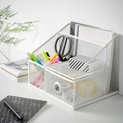 Organizator za radni sto, bijela, 25x20 cm
