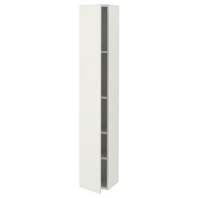 Visoki element s 4 police/vratima, bijela, 30x32x180 cm
