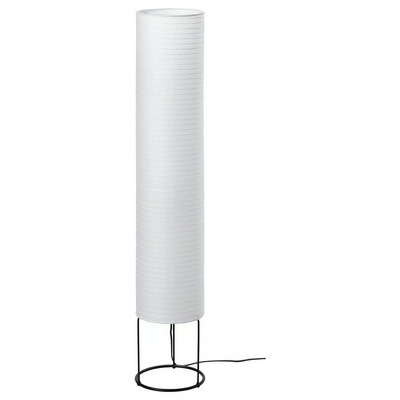 Podna lampa, bijela/crna