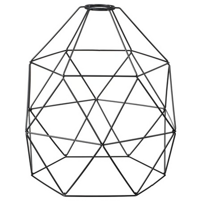 Abažur visilice, crna, 30 cm