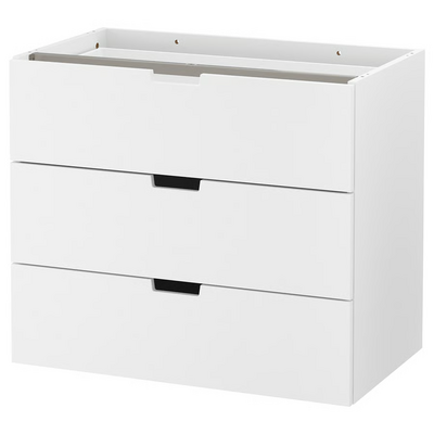 Modularna komoda, 3 fioke, bijela, 80x68 cm