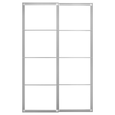 Okvir para kliznih vrata sa šinom, aluminijum, 150x236 cm