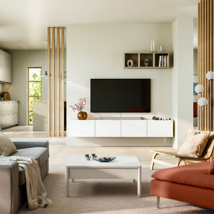 TV stalaža s vratima, bijela/Lappviken bijela, 240x42x38 cm TV stalaža s vratima, bijela/Lappviken bijela, 240x42x38 cm