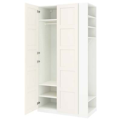 Kombinacija garderobera, bijela, 120x60x236 cm