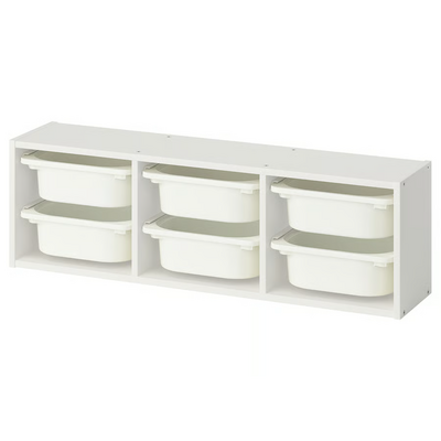 Zidni element za odlaganje, bijela/bijela, 99x21x30 cm