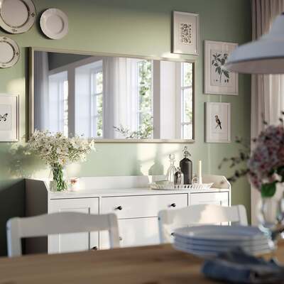 Ogledalo, sivo-bež, 65x135 cm