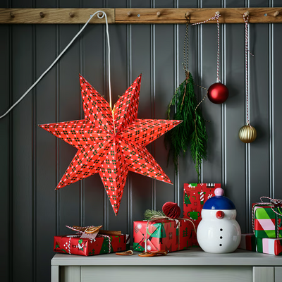 Abažur, roze/zelena, 48 cm