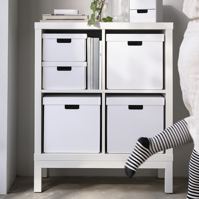 Kutija za odlaganje s poklopcem, bela, 32x35x31 cm