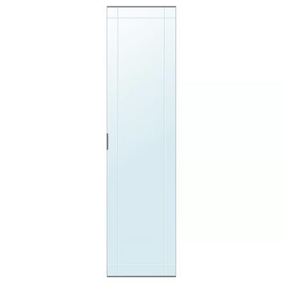 Vrata s ogledalom, siva, 50x195 cm