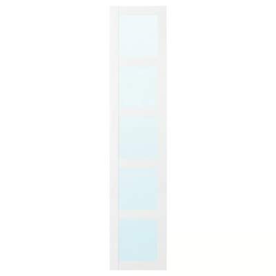 Vrata s ogledalom, bijela, 50x229 cm