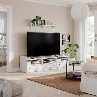 TV stalaža, bijela, 206x46x54 cm