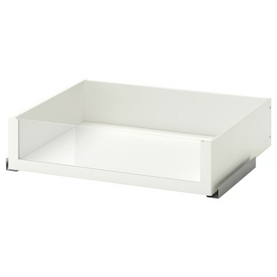 Fioka sa staklenim frontom, bijela, 75x58 cm