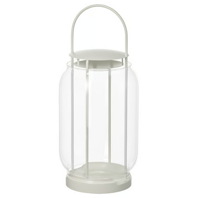 Fenjer za top svijeću, splj/un, bijela, 44 cm
