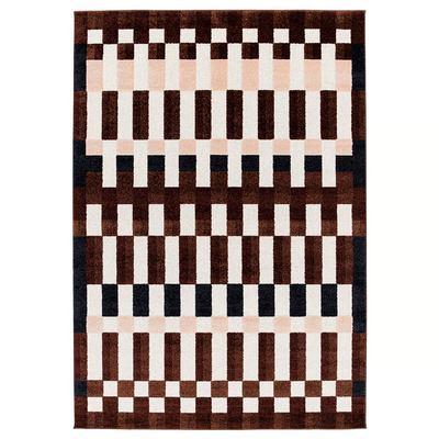 Tepih, niski flor, raznobojno/karo šara, 160x230 cm