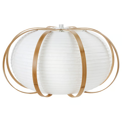 Abažur visilice, bijela/bambus, 67 cm