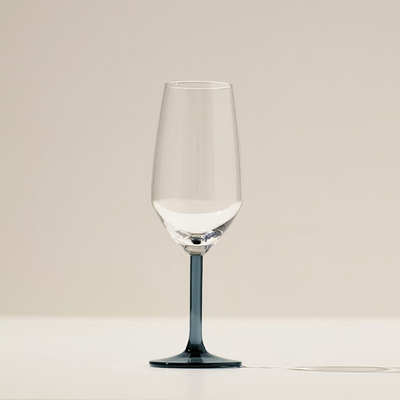 Čaša za šampanjac, plavo-siva/bistro staklo, 25 cl