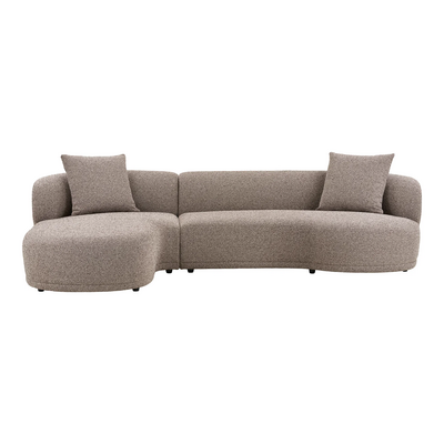 Kingston sofa Ugaona sa 2 jastuka, lijevo orijentisana, braon HN1299