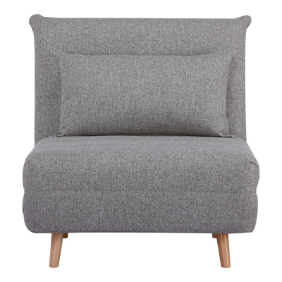 Marlow sofa na razvlačenje Siva, prirodne noge