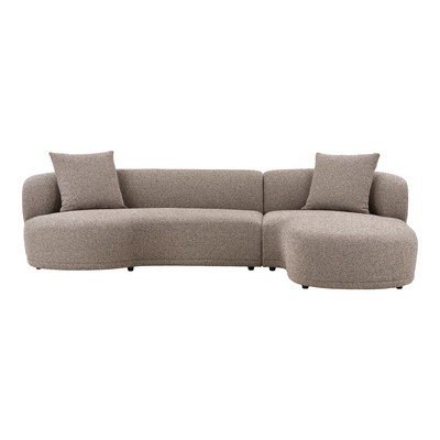 Kingston Lounge sofa sa 2 jastuka, desna varijanta, smeđa HN1299