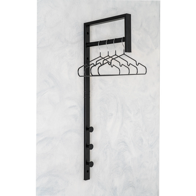 Trento stalak za odjeću, metalni, crni, 3 × 30 × 82 cm