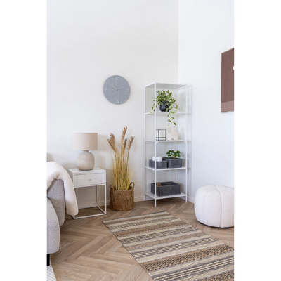 Ravenna zidni sat od MDF-a, svijetlo sive boje, sa tihim mehanizmom, prečnika 40 cm