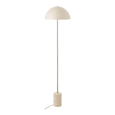 Sheffield podna lampa od mramora i metala, bež boje