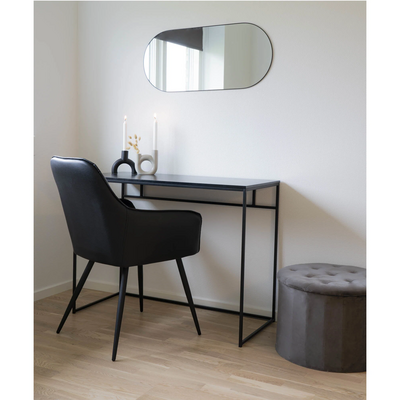 Vita radni sto, crne boje sa crnim okvirom, dimenzija 100 × 45 × 75 cm