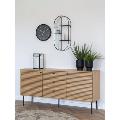 Kensington zidni sat, crni, tihi mehanizam ø35 cm